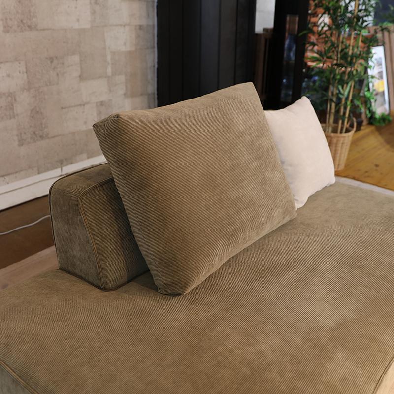 二人掛けソファーとカウチソファのセット ダークグリーン