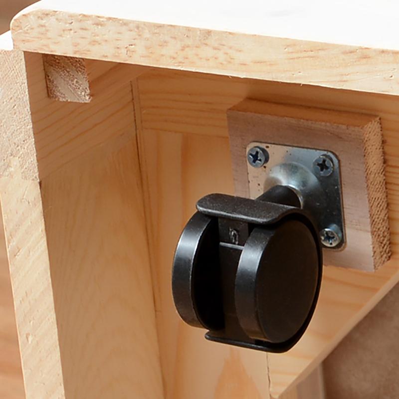 ダストボックス付きキッチンカウンター 幅59cm 2台セット ナチュラル色 天板タイル 25L×2分別 フラップ扉 木製 MUD-2-DB |  | 14