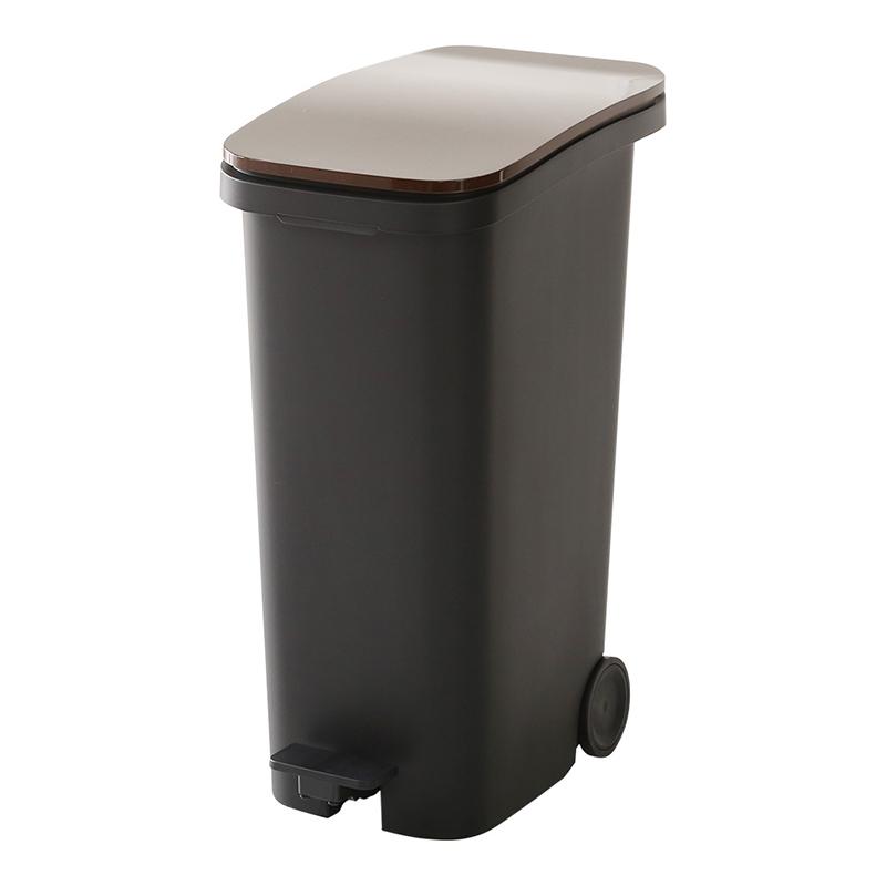 ペダル式ゴミ箱 1台単品 ウォールナットブラウン色/全4色 31L 幅25.5cm フタ付 キャスター付 ダストボックス ROTI-DB |  | 01