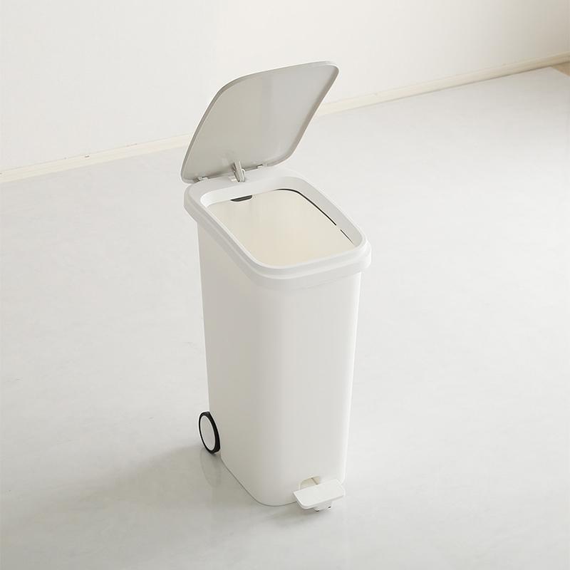 ペダル式ゴミ箱 1台単品 ウォールナットブラウン色/全4色 31L 幅25.5cm フタ付 キャスター付 ダストボックス ROTI-DB |  | 08