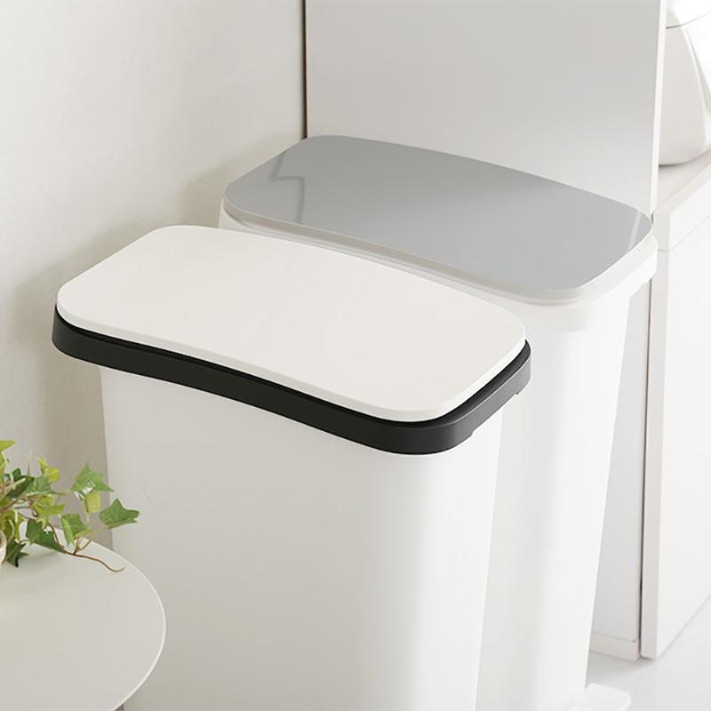 ペダル式ゴミ箱 2台セット ウォールナットブラウン色/全4色 31L 幅25.5cm フタ付 キャスター付 ダストボックスROTI-DB |  | 07