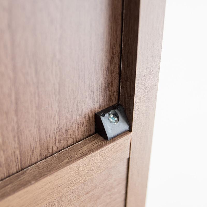 ダストボックス付きキッチンラック 2台セット 幅35cm スキマ収納 ガラス扉 ブラウン ゴミ箱上収納リビングでも スリム 店舗用 RPP-DB |  | 17