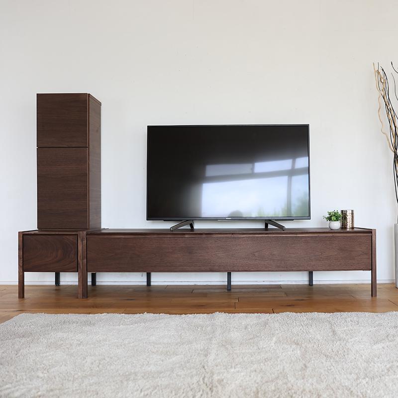 テレビボード　ウォールナット　180㎝　48293-2-010 テレビ台 180cm テレビボードセット左タイプ ブラウン