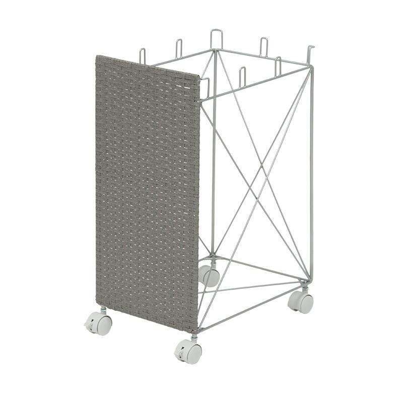ラタン調 ゴミ箱 ダストワゴン ごみ箱 2台セット ブラウン色/全3色 幅26×奥行40×高さ60.5cm 分別 大容量 キャスター付 RUDO-DB |  | 12