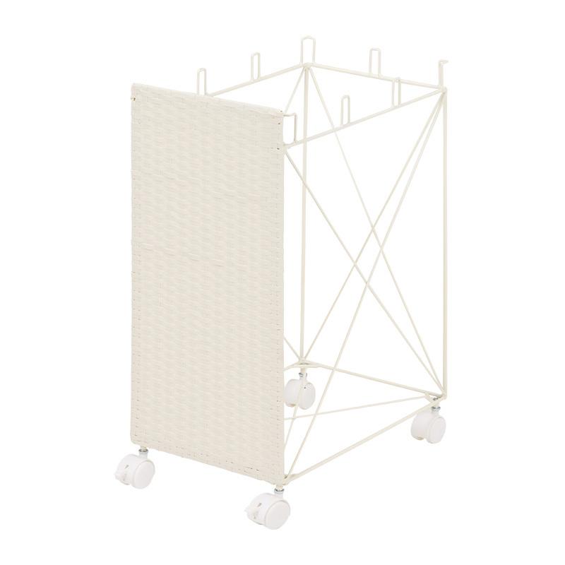 ラタン調 ゴミ箱 ダストワゴン ごみ箱 2台セット ブラウン色/全3色 幅26×奥行40×高さ60.5cm 分別 大容量 キャスター付 RUDO-DB |  | 13