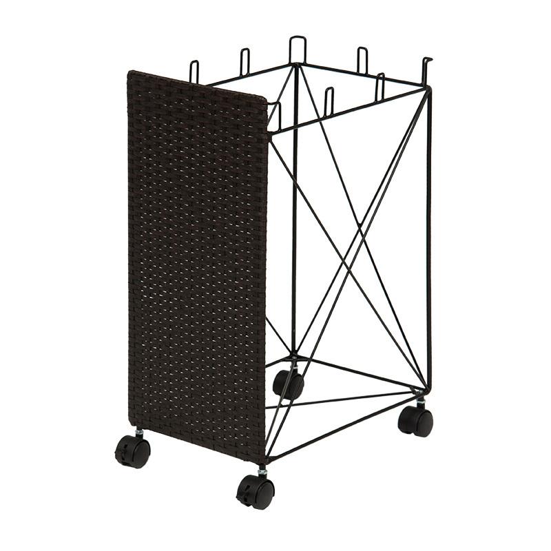 ラタン調 ゴミ箱 ダストワゴン ごみ箱 3台セット ブラウン色/全3色 幅26×奥行40×高さ60.5cm 分別 大容量 キャスター付 RUDO-DB |  | 11