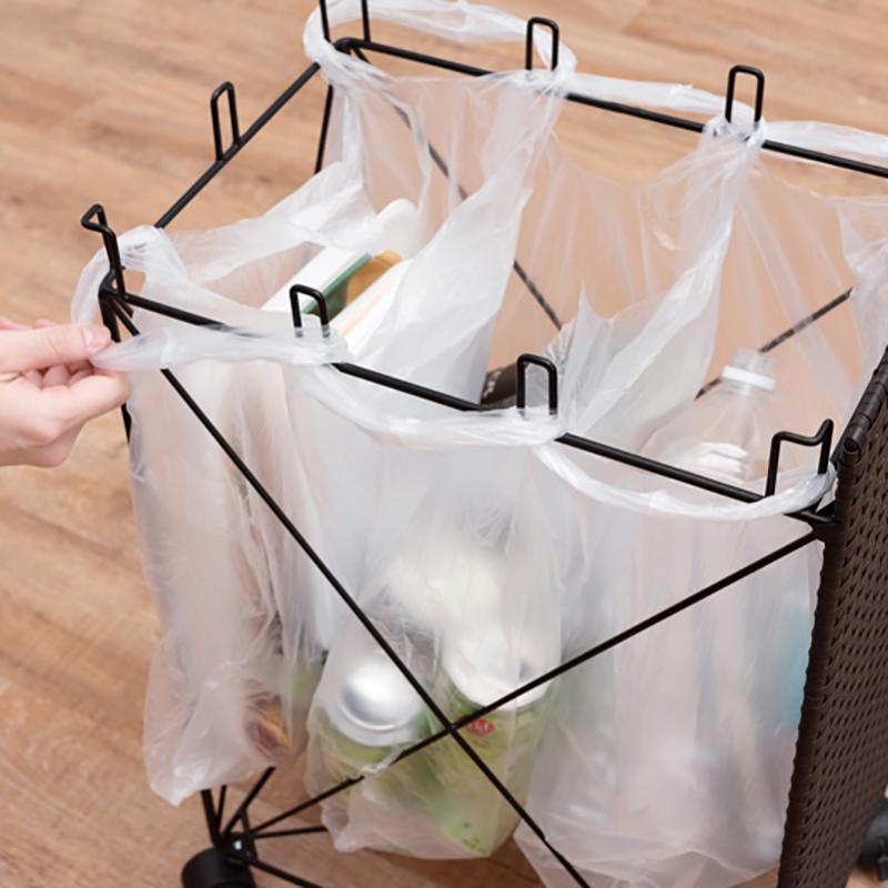 ラタン調 ゴミ箱 ダストワゴン ごみ箱 3台セット ブラウン色/全3色 幅26×奥行40×高さ60.5cm 分別 大容量 キャスター付 RUDO-DB |  | 03