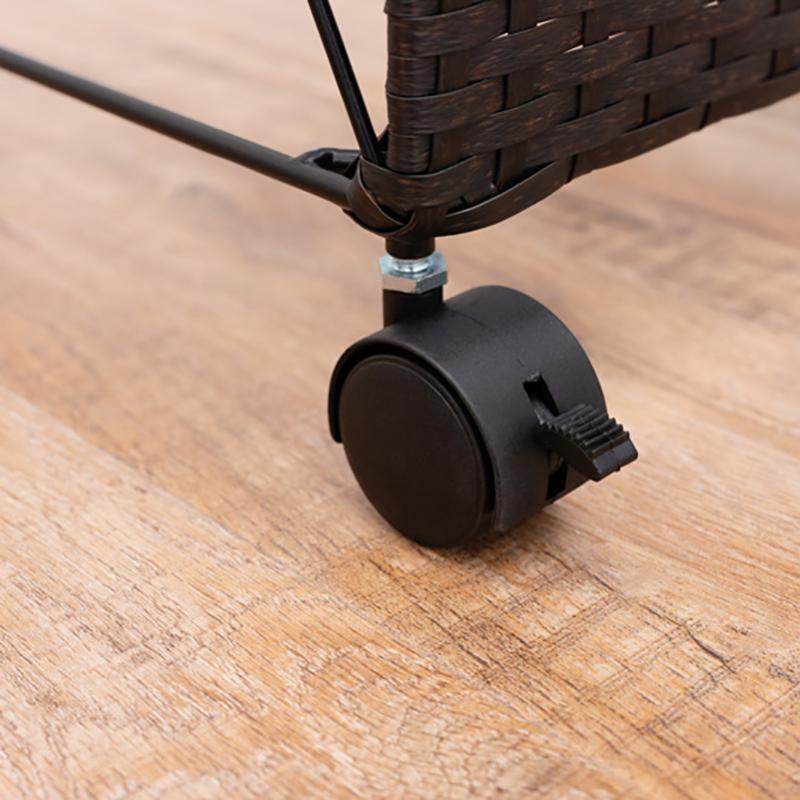 ラタン調 ゴミ箱 ダストワゴン ごみ箱 3台セット ブラウン色/全3色 幅26×奥行40×高さ60.5cm 分別 大容量 キャスター付 RUDO-DB |  | 05