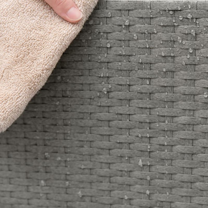 ラタン調 ゴミ箱 ダストワゴン ごみ箱 1台単品 ホワイト色/全3色 分別 大容量 キャスター付 ひっかけタイプ RUDO-DB |  | 05