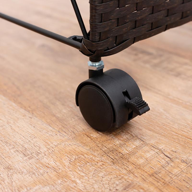 ラタン調 ゴミ箱 ダストワゴン ごみ箱 1台単品 ホワイト色/全3色 分別 大容量 キャスター付 ひっかけタイプ RUDO-DB |  | 06