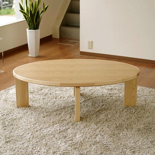 こたつテーブル スタンド 楕円120 ナチュラル 暖卓 炬燵 座卓 ナラ突板 日本製 国産ローテーブル ちゃぶ台 北欧 ミッドセンチュリー 机