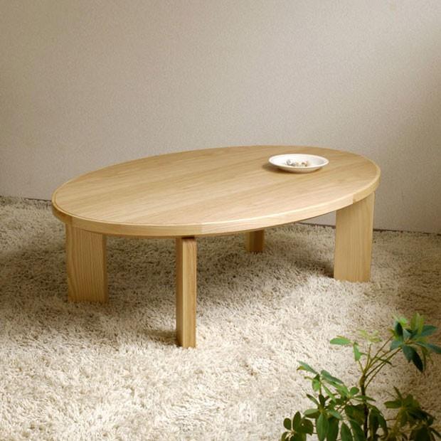 こたつテーブル スタンド 楕円120 ナチュラル 暖卓 炬燵 座卓 ナラ突板