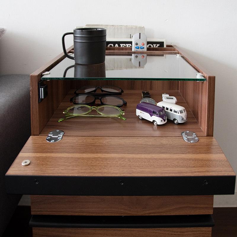 サイドテーブル 1台単品 ナイトテーブル ブラウン色 全2色