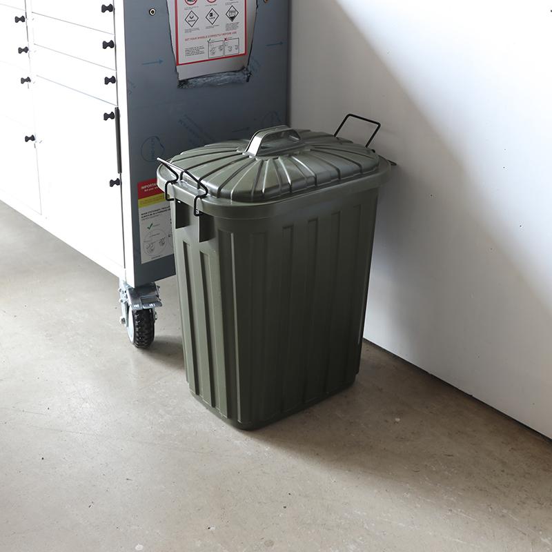 ダストボックス 2台セット グリーン/全4色 60L 日本製 高耐久 衝撃に強い ゴミ箱 ペール 店舗用 ダストBOX フタ付 室内 野外TAF-DB |  | 02