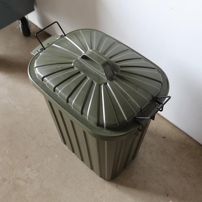 ダストボックス 2台セット グリーン/全4色 60L 日本製 高耐久 衝撃に強い ゴミ箱 ペール 店舗用 ダストBOX フタ付 室内 野外TAF-DB |  | 03