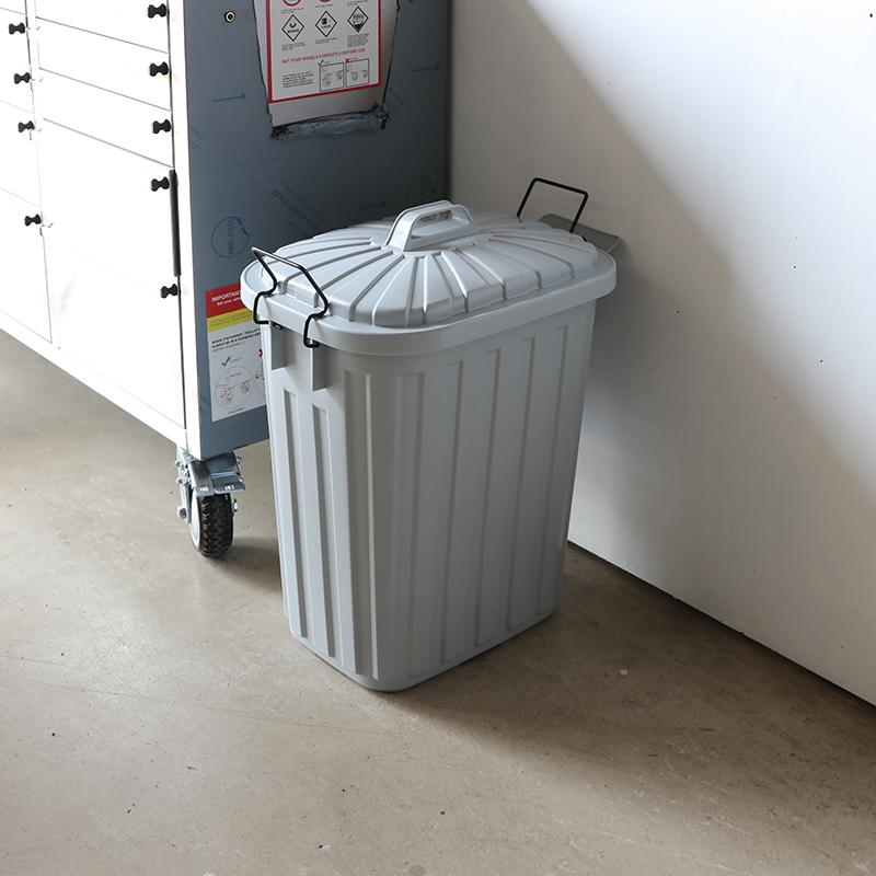 ダストボックス 2台セット グレー/全4色 60L 日本製 高耐久 耐衝撃 ゴミ箱 ペール 店舗用 ダストBOX フタ付 室内 野外 ベランダ TAF |  | 02