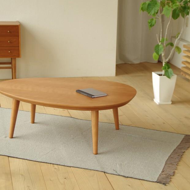 デンビー110 ブラックチェリー ローテーブル 座卓 たまご型 北欧