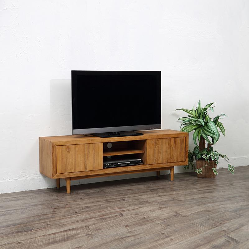 テレビ台 チーク無垢材 テレビボード チークブラウン色 幅150 テレビ台 チーク無垢材 テレビボード チークブラウン色 幅150