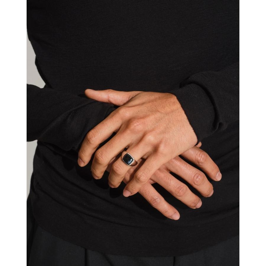 TOM WOOD（トムウッド） TOMWOOD Kay Ring Black Larvikite 101486
