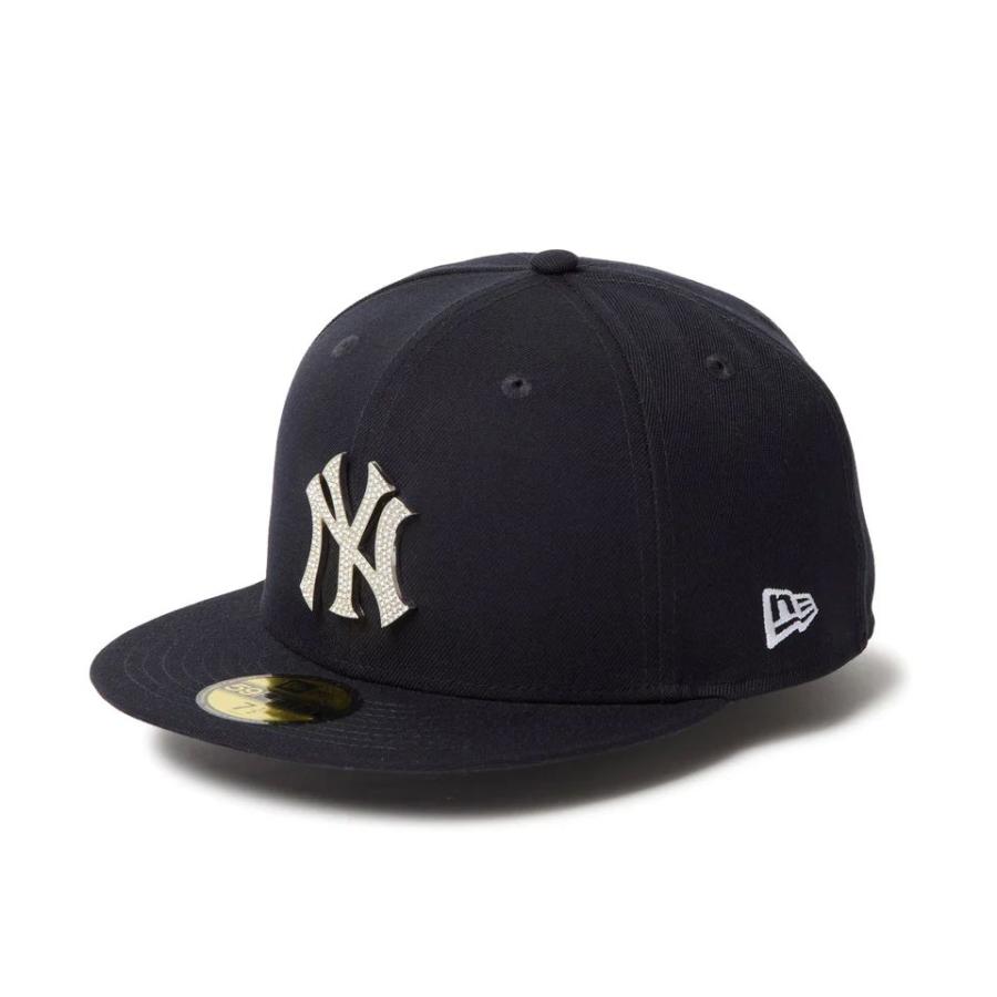 あ New Era NYロゴ ストーン付きキャップ ニューエラデコ NEW ERA（ニューエラ） NEW ERA 59FIFTY Rhinestone Badge ライン