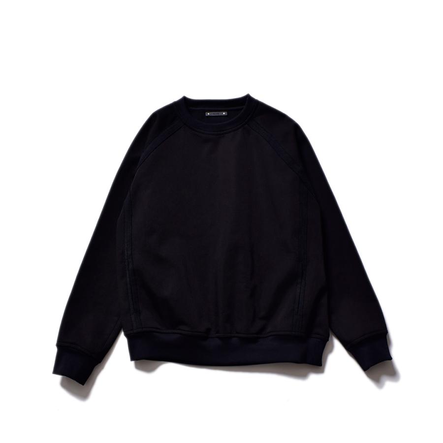 マインデニム MINEDENIM French Terry Bonding C.Denim Crew neck BLK