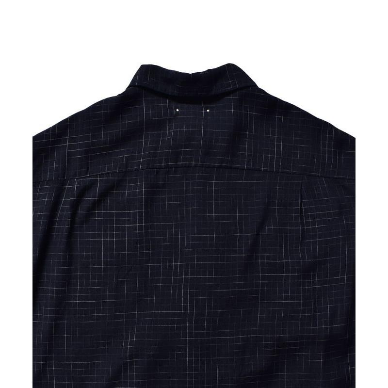40%OFF】マインデニム MINEDENIM Vanish Graph Check Open Collar SH 