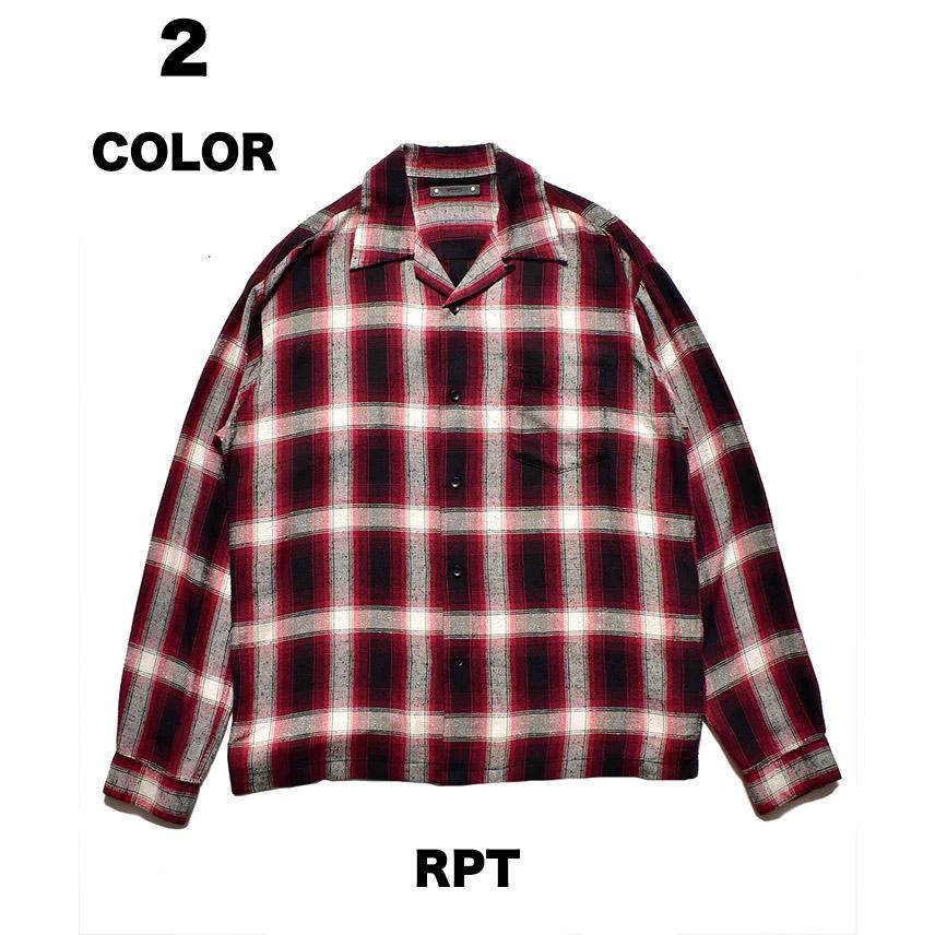 MINEDENIM 【40%OFF】【全2色】マインデニム RS.Nep Check Open Collar 
