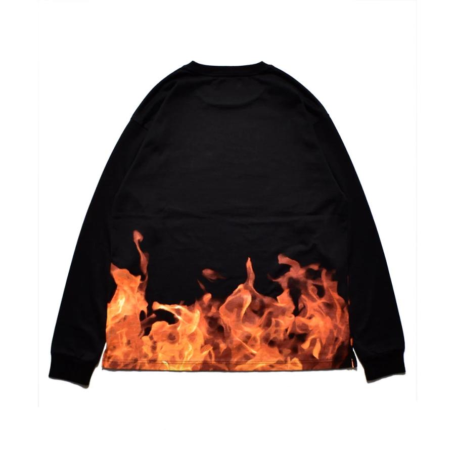 MINEDENIM 【40%OFF】マインデニム Fire Pattern L/S T-SH BLT 2308 