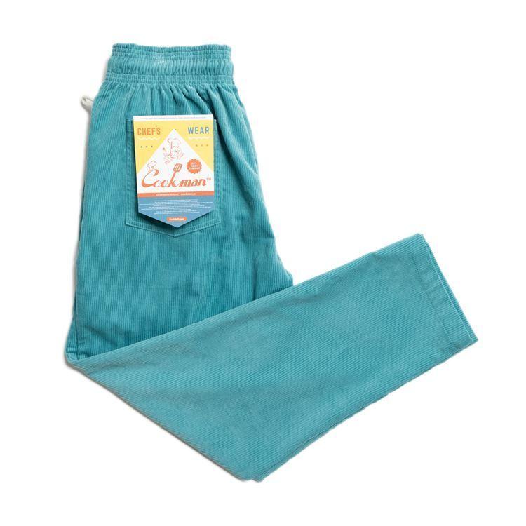 クックマン COOKMAN シェフパンツ Chef Pants Corduroy Turquoise Blue 23103811