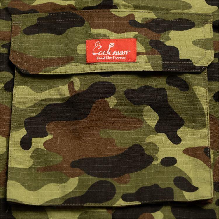 クックマン COOKMAN シェフパンツ Chef Cargo Pants Ripstop Woodland Camo GREEN 231-03826 カーゴパンツ リップストップ ウッドランド カモ グリーン 送料無料|roomonlinestore|10
