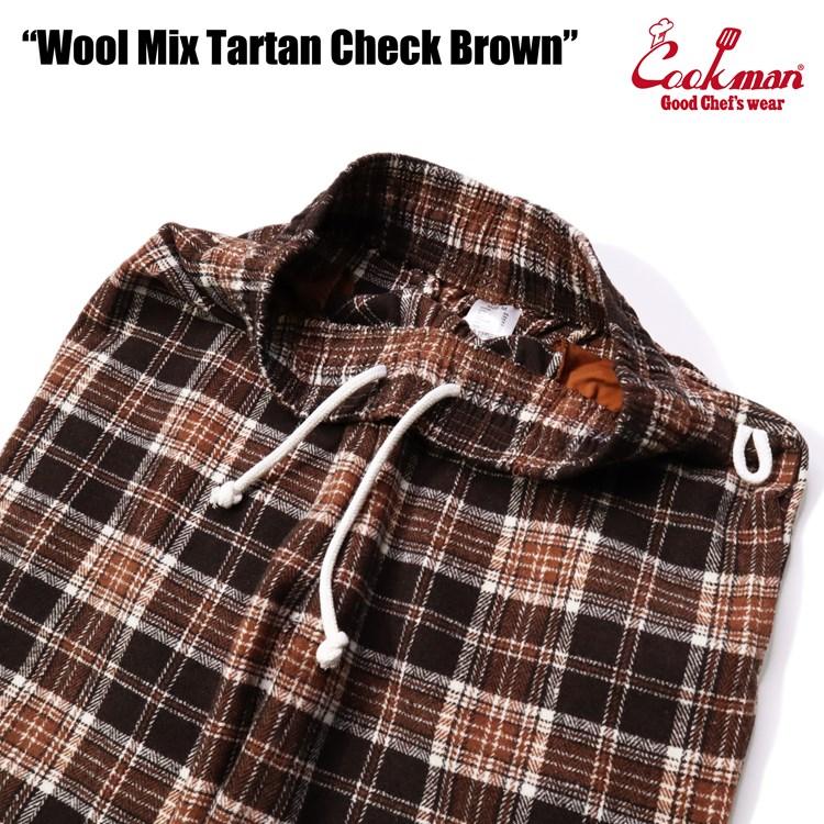 クックマン COOKMAN シェフパンツ Chef Pants Wool Mix Tartan Brown 231-23835 タータン チェック メンズ レディース ユニセックス 送料無料｜roomonlinestore｜05