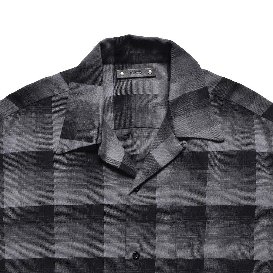 BLACKマインデニムC.R Flow Ombre Check Open MINEDENIM（マインデニム） 20%OFF 【全3色】マインデニム MINEDENIM
