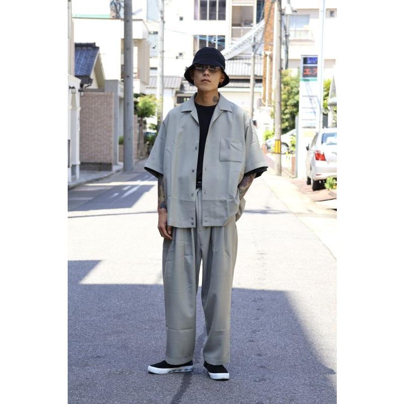 MAGIC STICK マジックスティック URBAN GREY WIDE TAPERD TROUSERS 
