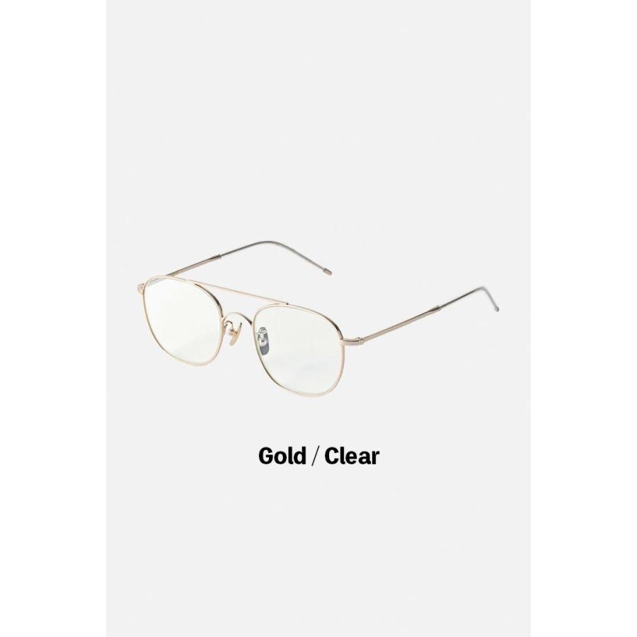 ADSR MORGAN 06 サングラス メガネ ゴールドフレーム クリアレンズ