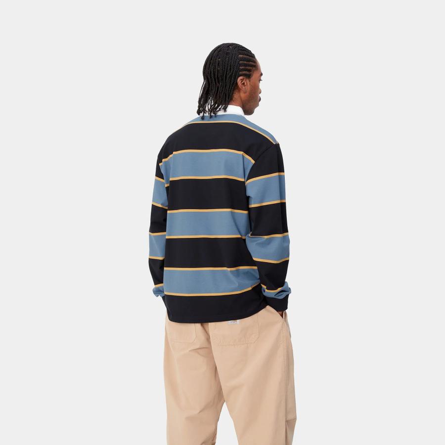 新品未使用タグ付CARHARTT RUGBY SHIRT XL ロングスリーブマローンラグビーシャツ