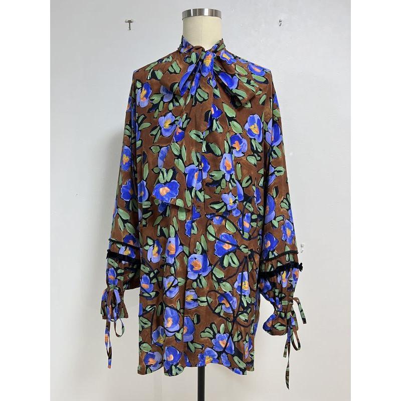 40％OFF】KIDILL キディル BOWTIE SHIRT FLORAL KL744 シャツ 長袖 花 