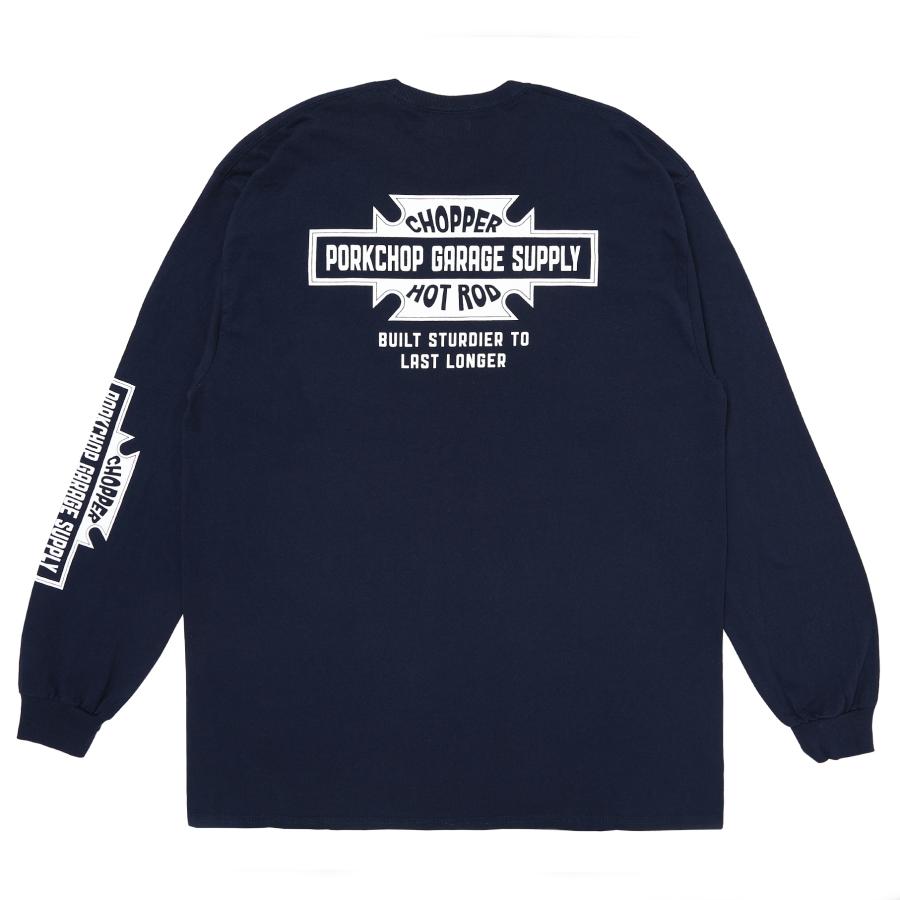 トップス PORKCHOP GARAGE SUPPLY BAR&SHIELD TEE PORKCHOP GARAGE SUPPLY - BAR＆SHIELD TEE (ASH BLACK) / バー