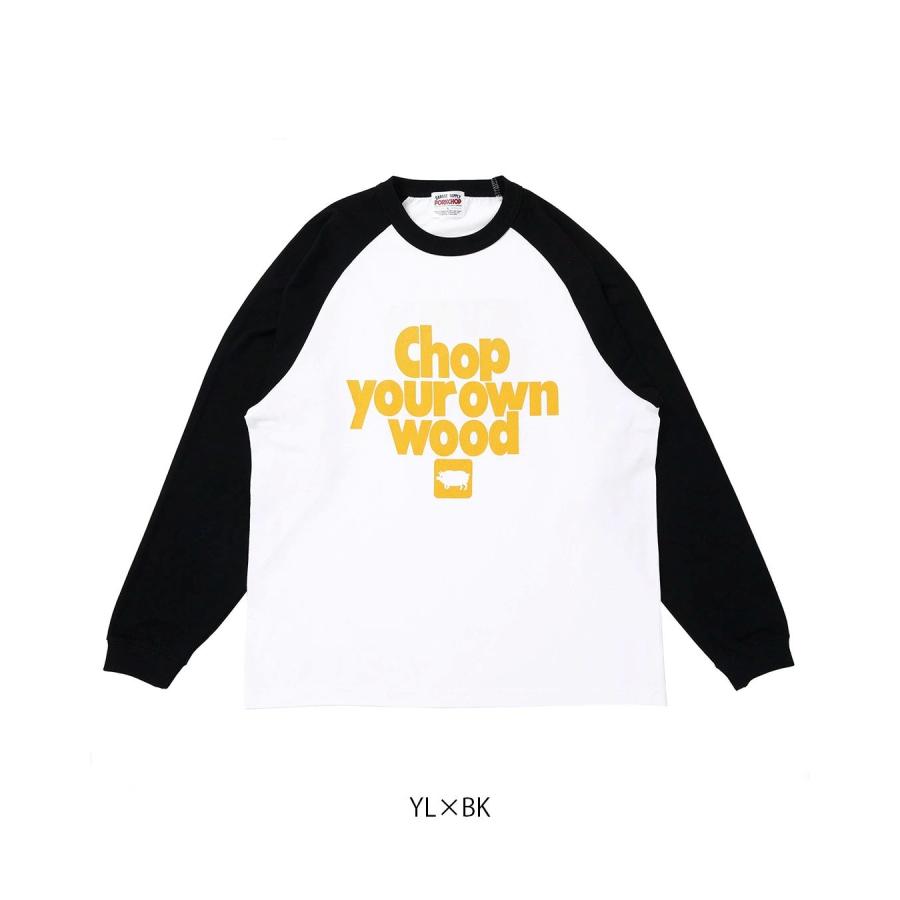 ポークチョップガレージサプライ PORKCHOPGARAGESUPPLY CCYOW RAGLAN L 