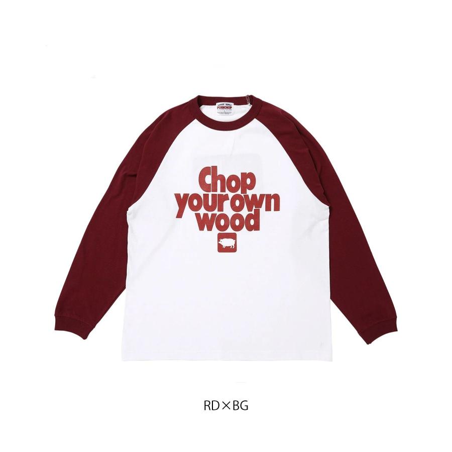 ポークチョップガレージサプライ PORKCHOPGARAGESUPPLY CCYOW RAGLAN L