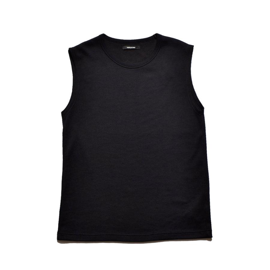 25ss 新品 MINEDENIM マインデニム ノースリーブTシャツ XL MINEDENIM マインデニム Roundneck Nosleeve Rib T-SH STC-402