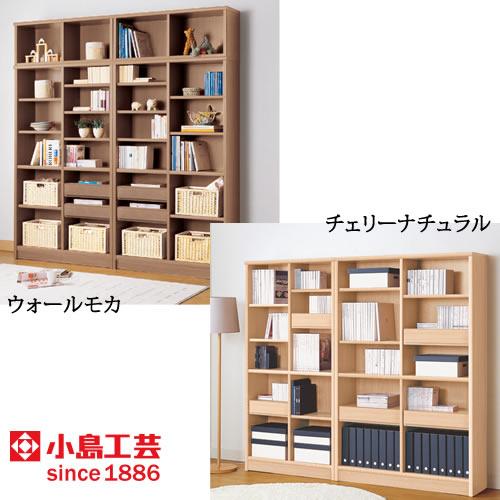 幅5cm間隔セミオーダー本棚 頑丈組立不要 国産書棚 小島工芸 アコード 90H ハイタイプ 低ホルム 耐震機能 完成品 幅90 奥行30 高さ180_1