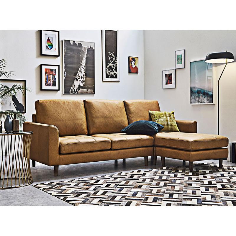 爆買 シェーズロングソファ マウルス2 特注色 LTアニリン レザー