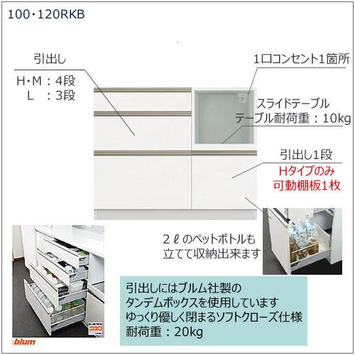 キッチンボード　フォース ll　下台　【ロータイプ／奥行45cm】　S120-RKB　【ユニット食器棚/組み合わせ/キッチン収納/片付け/収納上手/高橋木工所】_1