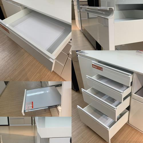 ココット S130カウンター/ホワイト【食器棚/ナチュラル/シンプル/高橋