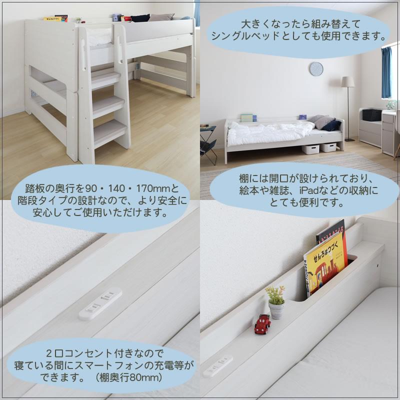 収納ベッド ポーラ 子供部屋 新学期 入学準備 寝室 シギヤマ家具 