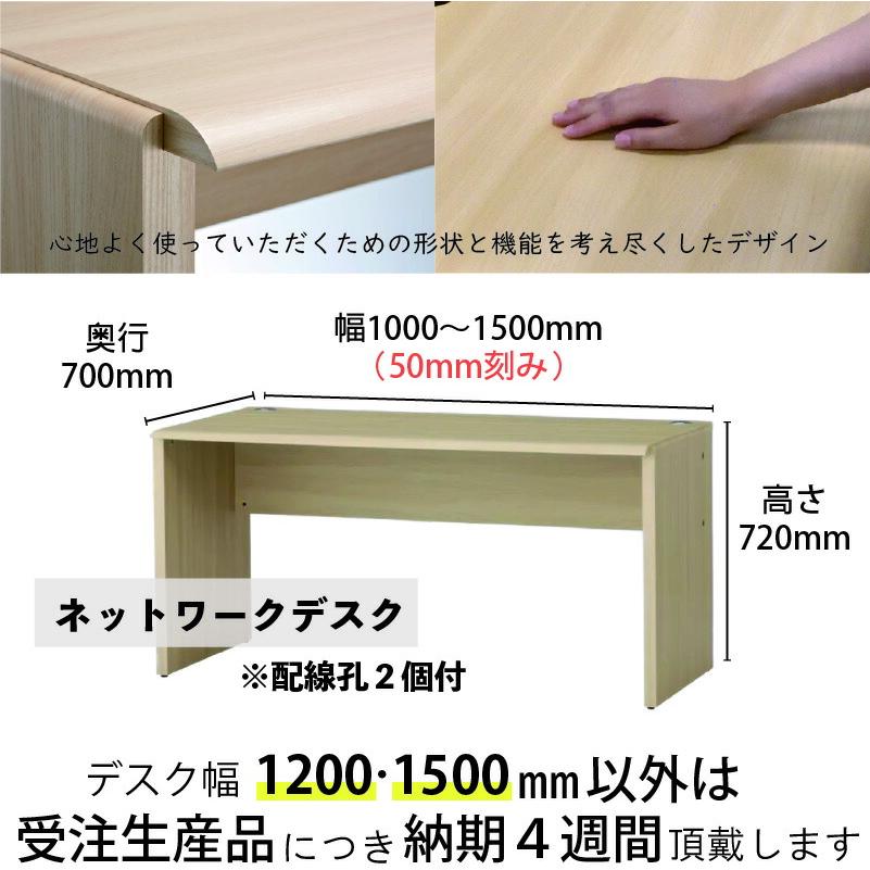 デスク 100cm〜150cm ワークスタジオ ネットワークデスク バルバーニ