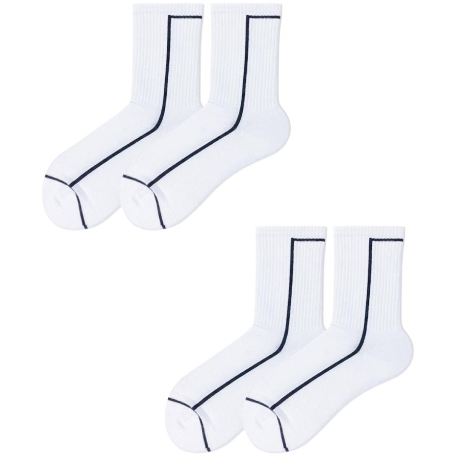 ラインソックス2足組 アンクルパンツ対応 縦 メンズ レディース