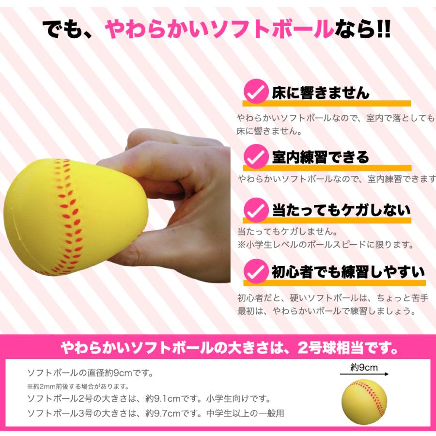 やわらかいソフトボール 2号球 約9cm 2球セット 2 合計4個 練習球 黄色 イエロー ボール ウレタンボール トレーニングボール Softball Urethane Roomvalue 通販 Yahoo ショッピング