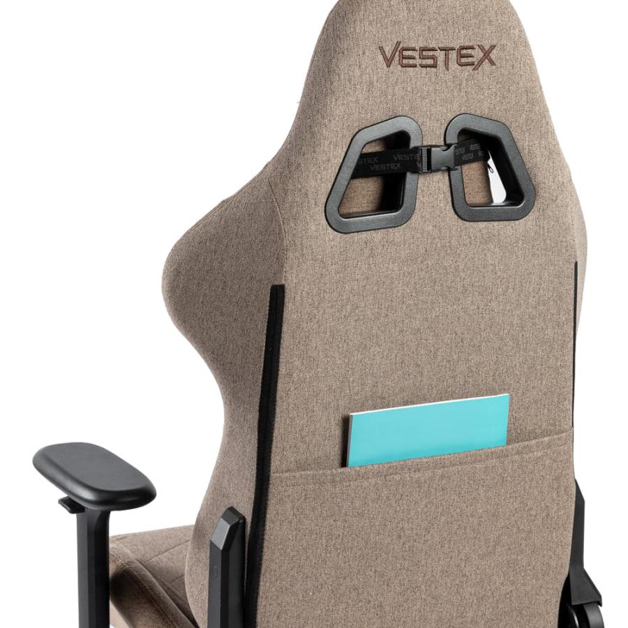 ゲーミングチェア デスクチェア VESTEX S1 フットレスト付き ファブリック ブラウン ポケットコイル入り 前傾モード マッサージ機能 低座面仕様 VES-S1FTBR｜roomworks-online｜05