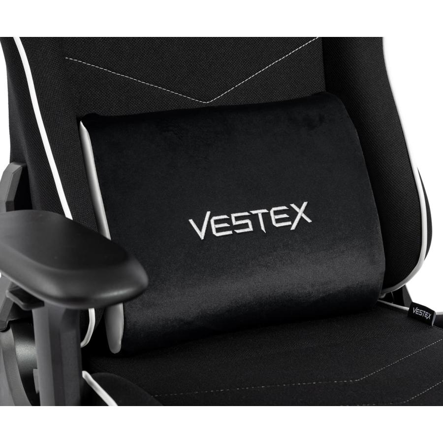 ゲーミングチェア デスクチェア VESTEX S2 フットレスト付 ホワイト 高撥水メッシュファブリック  ポケットコイル 前傾モード マッサージ機能 低座面 VES-S2FTWH｜roomworks-online｜07